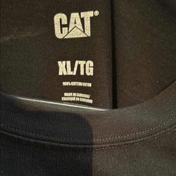 Caterpillar Black Short Sleeve Tee with Crew Neck - Picture 2 of 4